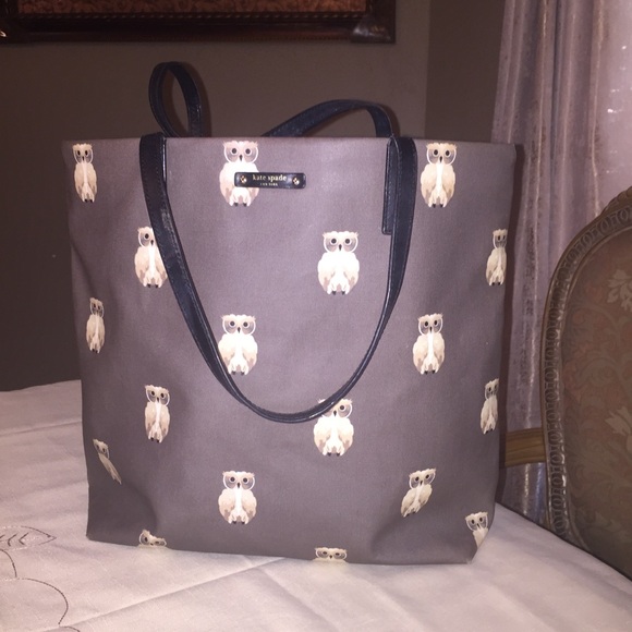 kate spade Handbags - Kate Spade Wise Baby Owl Print Tote Bag